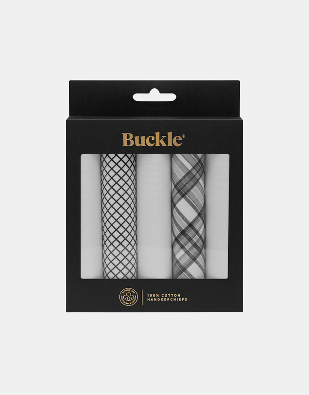 Buckle - Sterling 5-Pack 100% Sustainable Cotton Handkerchief Set