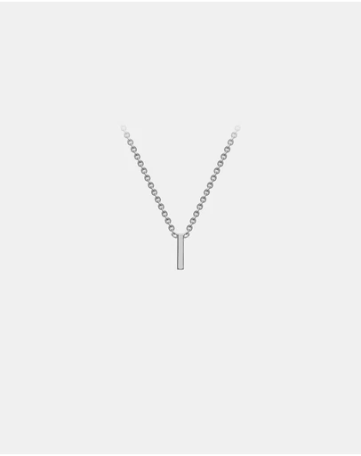 Zoe Olivia - 9K White Gold Initial I Necklace