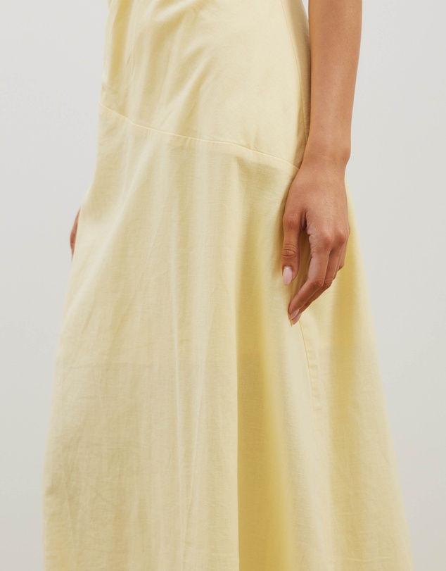 Atmos&Here - Stephanie Linen Blend Wrap Front Midi Dress