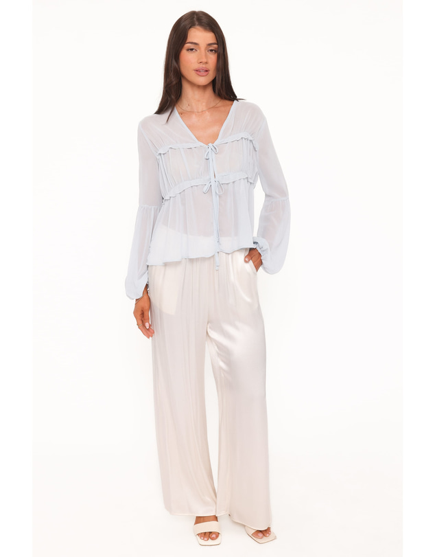 Petal & Pup - Chiaro Sheer Top - Light Blue