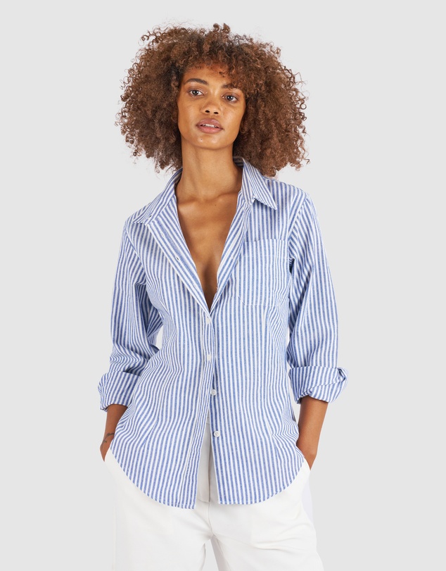 CAMIXA - Rina Striped Linen Shirt