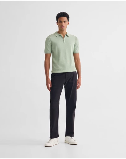 Oxford - Otis Zip Neck Knitted Polo