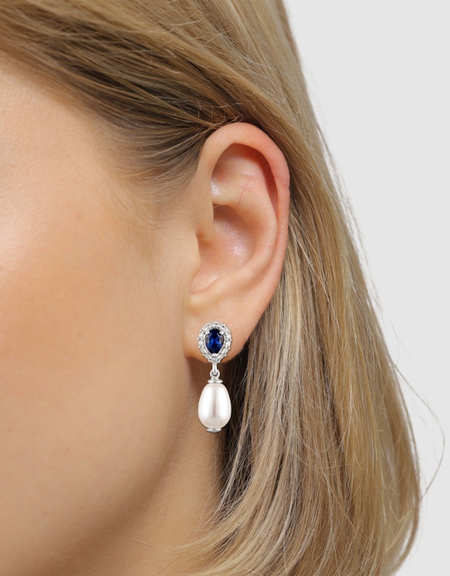 Elli Jewelry - Earrings Stud Pearl Elegant 925 Sterling Silver