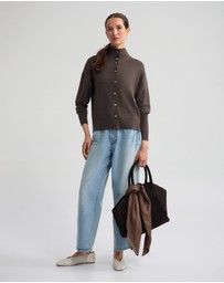 Oxford - Maddison Funnel Collar Cardigan