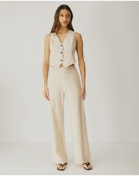 Atmos&Here - Nima Linen Blend Tailored Pants