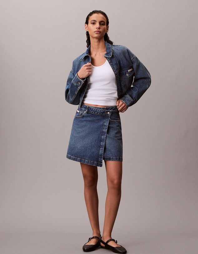 Calvin Klein Jeans - Denim Mini Wrap Skirt