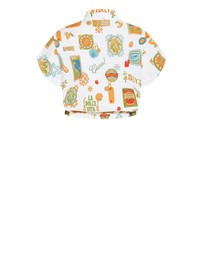 City Chic - Vacay Amore Print Shirt - White