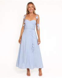 Petal & Pup - Della Midi Dress - Pale Blue