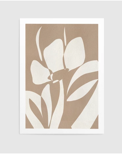 Olive et Oriel - Muted Petals No 3 by Shatha Al Dafai Art Print