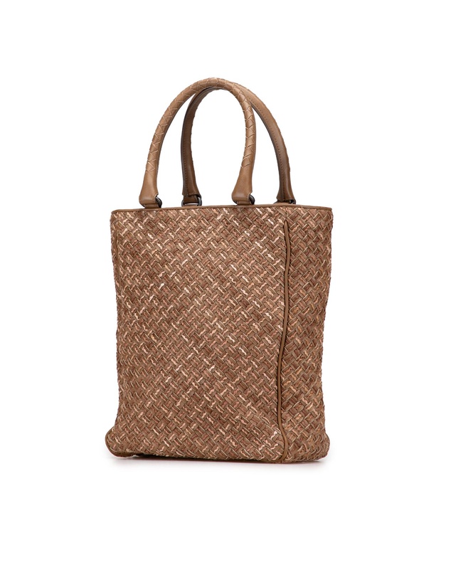 Pre-Loved by Azura Reborn - Pre-Loved Calfskin Intrecciato Paglia Tote