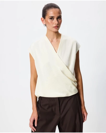 Tussah - Alessandra Satin Wrap Top