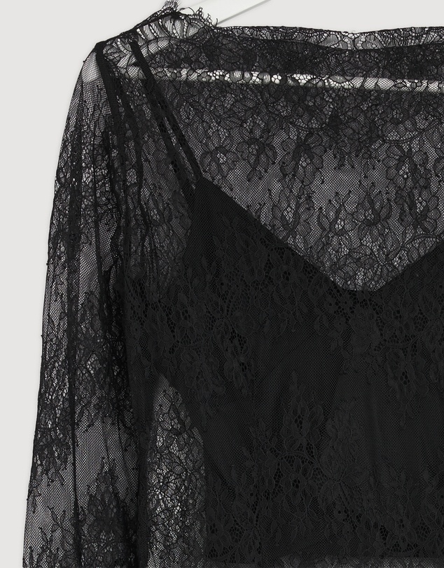 Revibe - Repaired Shona Joy Lambent Lace Long Sleeve Bodysuit - AU 10