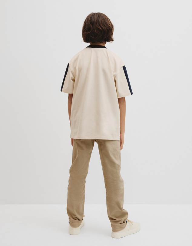 Country Road - Teen Australian Cotton Relaxed Stripe Detail T-shirt