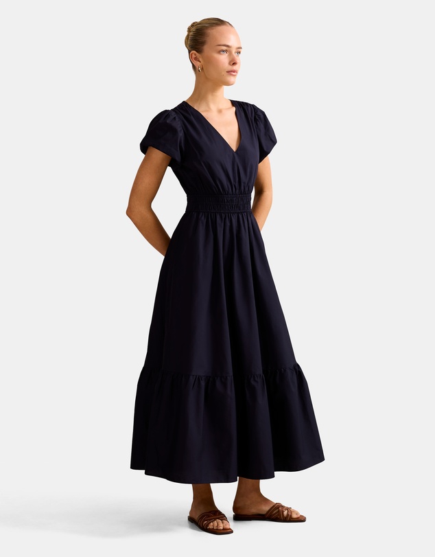 Forever New - Mara Puff Sleeves Cotton Midi Dress