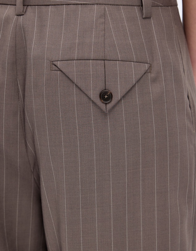 Minima Esenciales - Lior Wool Pinstripe Tailored Pants