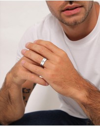 Kuzzoi - ICONIC EXCLUSIVE - Ring Men Casual Set in 925 Sterling Silver