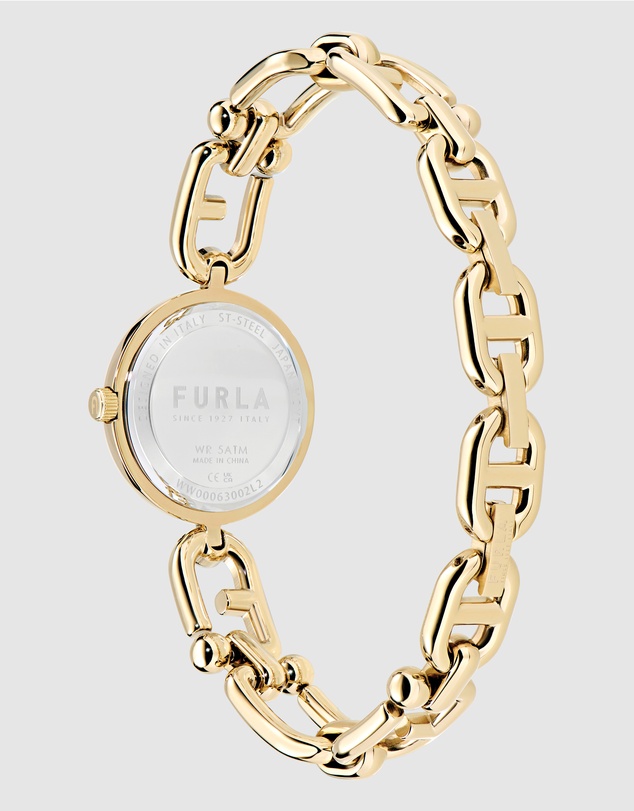Furla - Mianuvola Round Gold-Tone 28mm Green Bracelet Watch