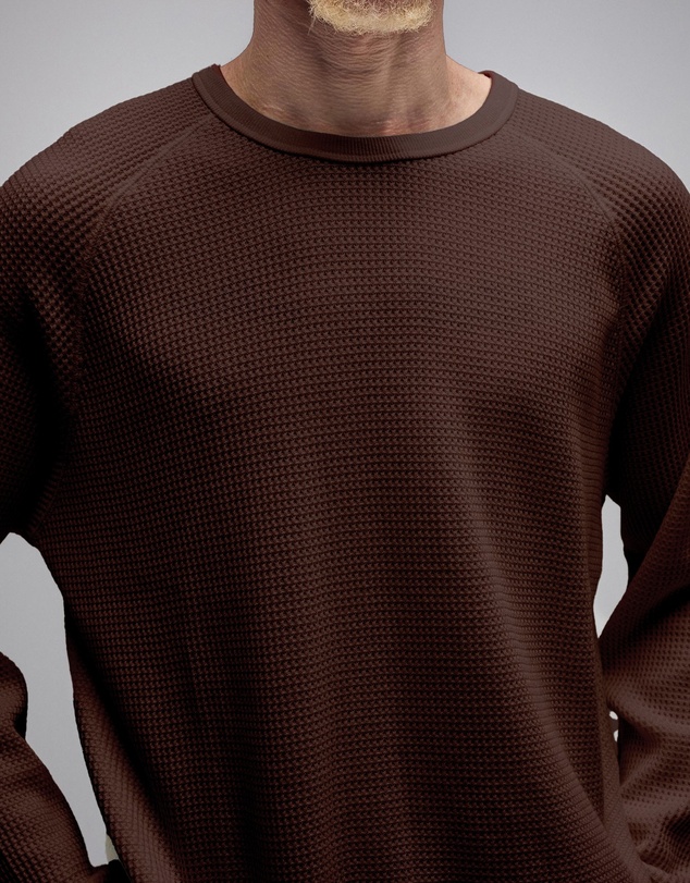 Former - AG RAGLAN WAFFLE // BROWN