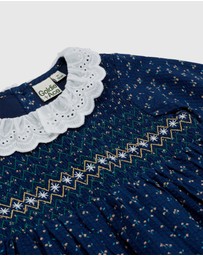 Goldie + Ace - Daphne Long Sleeve Smocked Dress - Babies-Kids