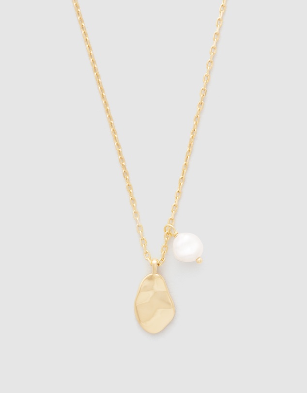 Wanderlust + Co - Pocketful Pearl Gold Necklace