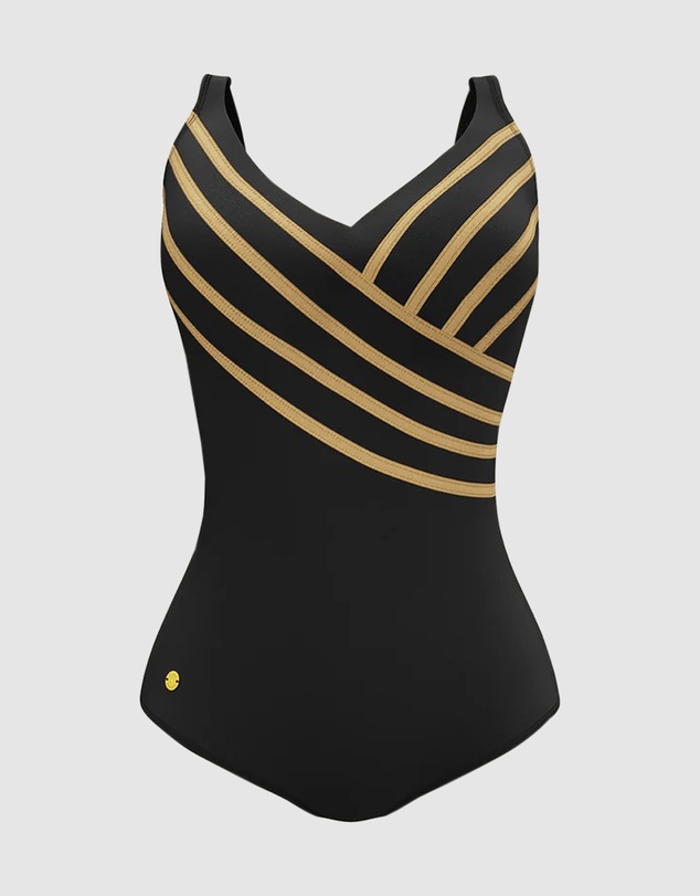 Leonisa - 3D Stripes Padded Cup Shaping Swimsuit