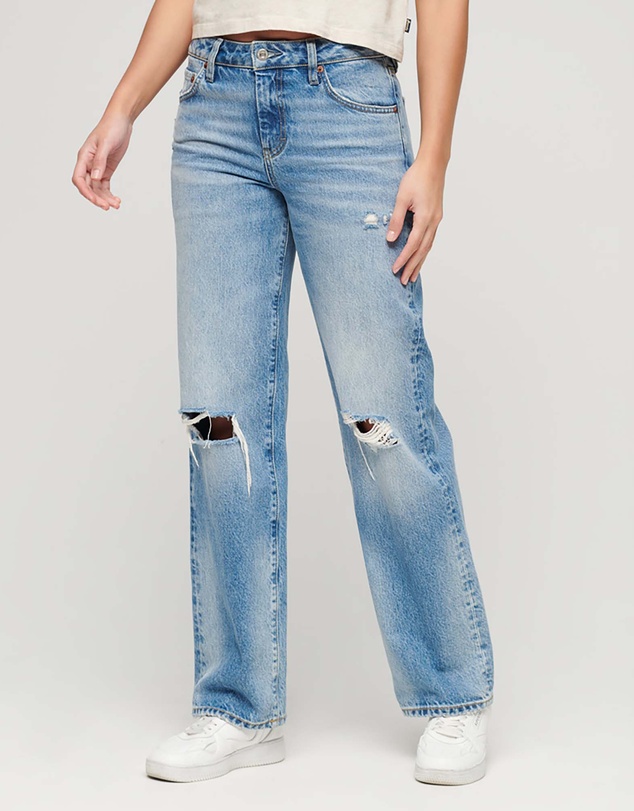 Superdry - Organic Cotton Mid Rise Wide Leg Jean