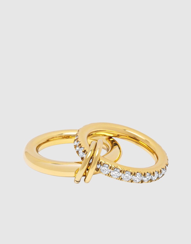 Nialaya Jewellery - Double Band Ring in Gold