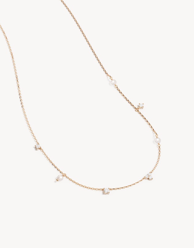 By Charlotte - Moonlit Bloom Pearl Choker