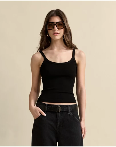 MVN - Ribbed Scoop Neck Tank