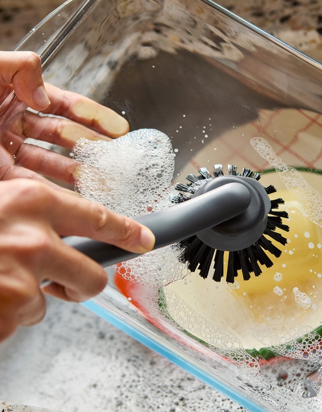 Joseph Joseph - SinkTech™ Dish Brush and Sponge Set with Large Stainless Steel Storage Stand