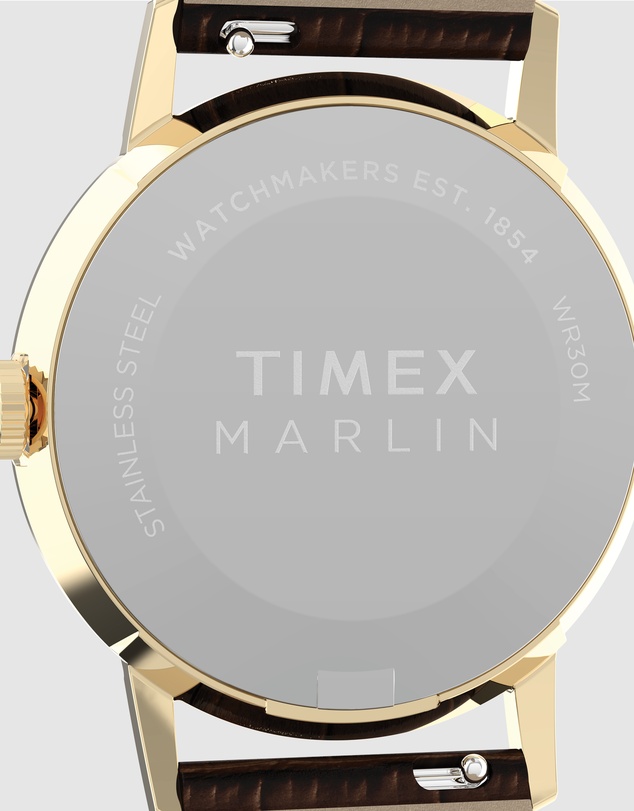 TIMEX - Marlin® Quartz 34mm Leather Strap Watch