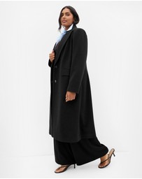 City Chic - Keira Longline Melton Coat