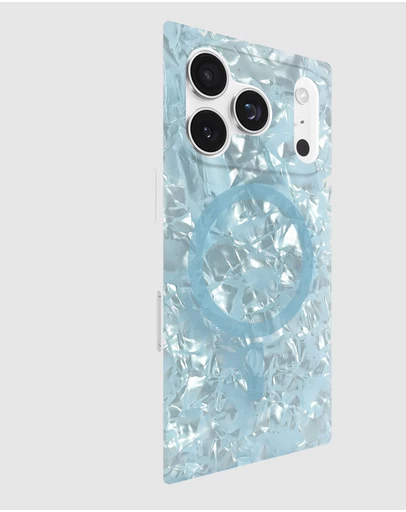 Flaunt - Flaunt Square Icy Blue Pearl MagSafe Case for iPhone 17 Pro