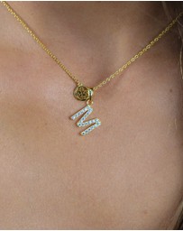 Georgini - Georgini Luxury Letters M Initial Pendant Gold