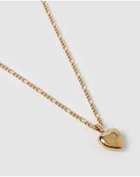 Arms Of Eve - Rose Heart Necklace - Gold
