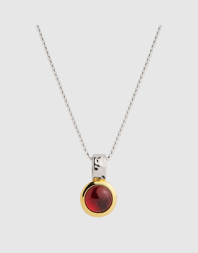 Najo - Solace 2-Tone Garnet Necklace