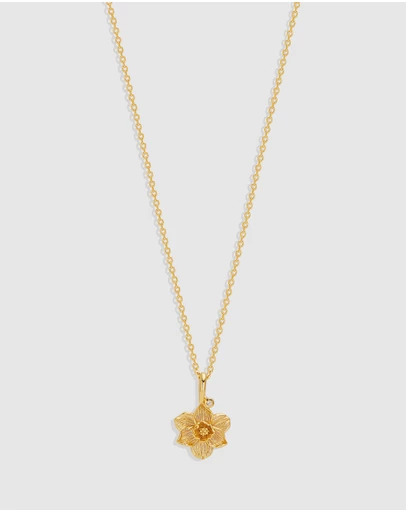 By Charlotte - Narcissus December Birth Flower Necklace