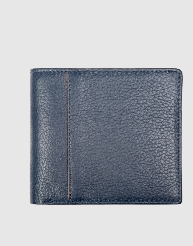 DENTS - Slim Two-Tone Pebble Grain Leather Bifold Wallet with RFID Blocking