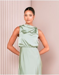 Azzurielle - Darsha Blouson Maxi Dress