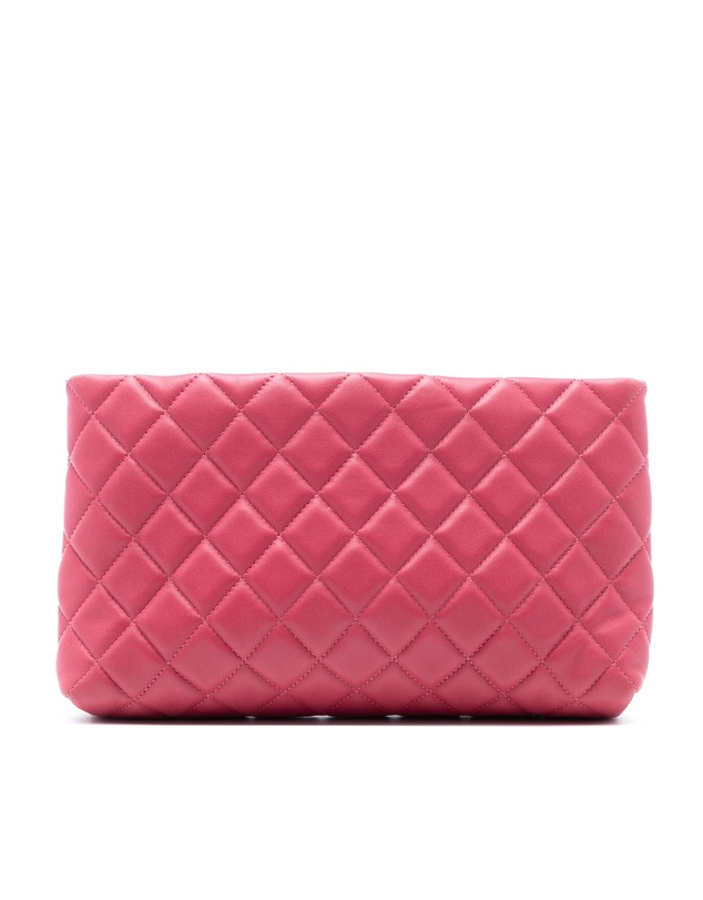 Pre-Loved by Azura Reborn - Pre-Loved Quilted Lambskin Kiss Lock Clutch