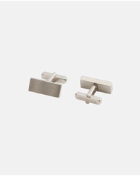 Jeff Banks - Rectangular Silver Cufflink