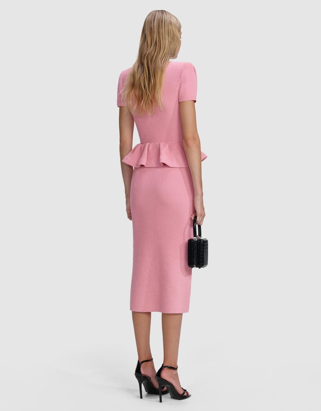Self Portrait - Peplum Knit Midi Dress