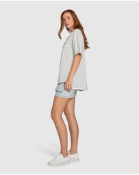 Belle & Bloom - Brave Soul Oversized Striped T-Shirt