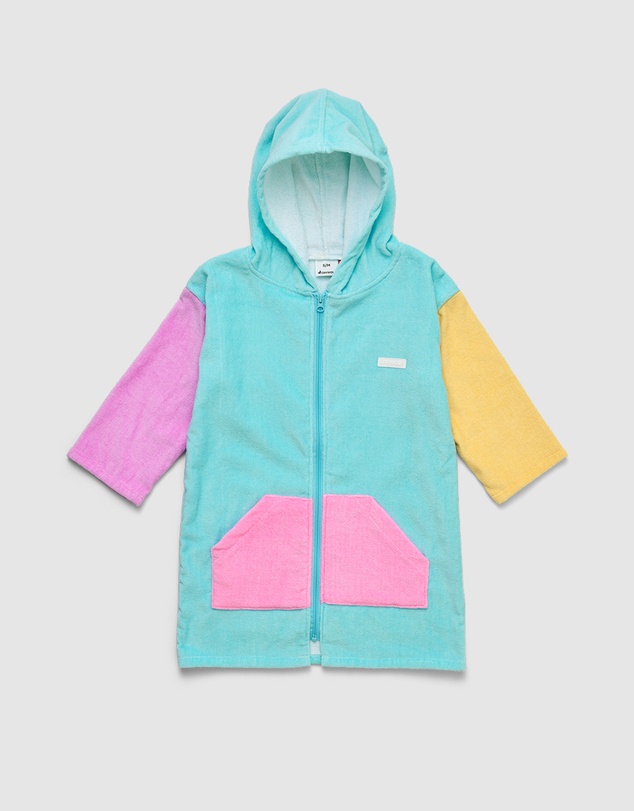 Crywolf - EVERYWHERE ZIP-UP TOWEL Poolside Colourblock
