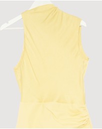 Revibe - Repaired Shona Joy Dillon Contrast Draped Cowl Mini Dress - AU 10