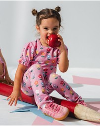 Huxbaby - Multi Colour Daisy Rib Tee - Babies-Kids