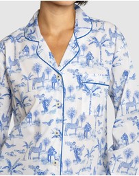 Sant And Abel - Women's Skydog Blue Long PJ Set