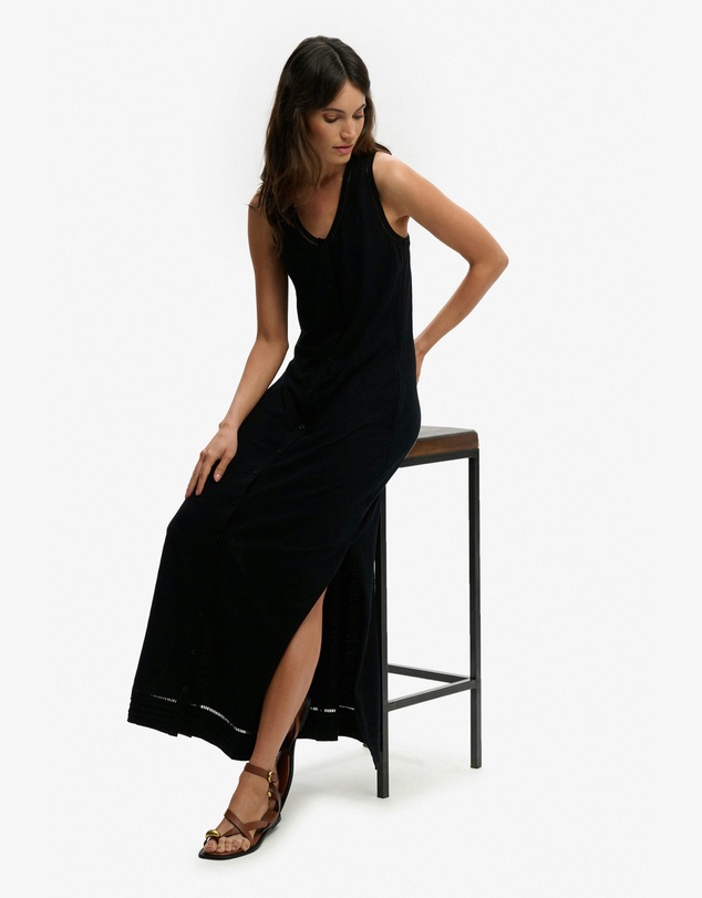 Superdry - Laddered Jersey Maxi Dress