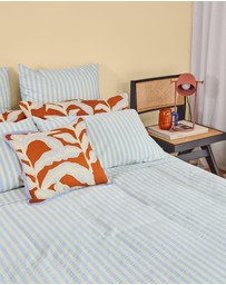Mosey Me - Butter Blue Seersucker Quilt Cover