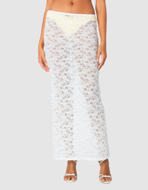 EDIKTED - Oceana Sheer Lace Maxi Skirt